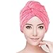 SwirlColor Sweet Type Dry Hair Cap Superfine Fiber Soft Towel Bath Head Wrap Turban - Peachblow