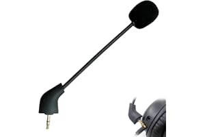 Yuiturt Microphone de Rechange 3,5 mm Boom for Hyperx Cloud 2, Micro Gaming Antibruit Compatible avec Casques for HyperX Cloud Alpha, Cloud Core, Cloud Pro, Cloud X, Micro Gaming pour PS5, PC