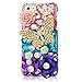 Produktbild Spritech (TM) 3D handgemachte Mode Frauen Ipod Touch 6 Fall Luxus voller Diamant-Design Bling Rhinestone-Schmetterlings Crytal Blumendekor freie harte Caver iPod Touch 6