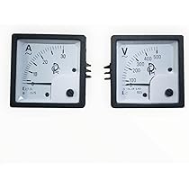 レトロAMMETER Electromagnetic Analog Panel Meter Voltage Meter AC DC Ammeter