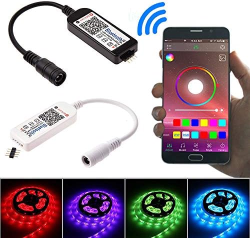 [by Yinsoouli] Mini Bluetooth/Wifi LED Controller&Remote For 5050 3528 RGB/RGBW LED Strip Light(Black