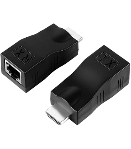 Extendeur HDMI Sur RJ45 - Jusqu'à 30 M Avec Câble CAT6 - Support 2K/4K, Pour Home Cinéma, Gaming, Réunions