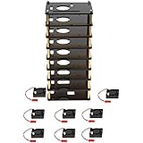 Almencla 8Layers Acrylic Cluster Case Enclosure with Heat Dissipation Cooling Fan for Raspberry Pi DIY Assembly