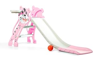 ATAA Toboggan Petit Chat - Rose - Toboggan pour Jardins, Parcs et intérieurs- Balançoire et Jouets pour Jardins idéales pour Filles et garçons
