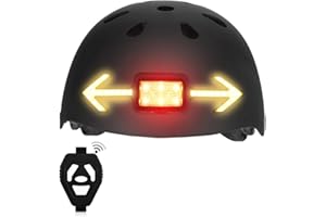 Indicador de Luz Trasera de Bicicleta NIUAWASA - Control Remoto Inalámbrico Casco de Bicicleta Luces Traseras de Señal De Giro 6 Modos Impermeable USB Recargable Luz Trasera Intermitente de Advertenci