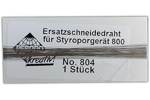 Pebaro 804 - Cable de repuesto para cortadores de alambre caliente o cortadora de poliestireno Pebaro, artículo 800, 5 m de largo, 0,1 mm, para manualidades y diseño con poliestireno