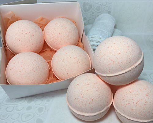 Mellow Mango Bath Bombs x4 luxury large bath bomb gift set Handmade by Fizzy Fuzzy