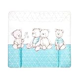 Zöllner Wickelauflage Softy bärenland Mint 75 x 85 cm