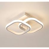 Lzy Avize &Ccedil;ift Kare Plafonyer, Beyaz, Al&uuml;minyum, Modern Stil, LED Aydınlatma, Salon & Yatak Odası i&ccedil;in Tavan Armat&uuml;r&uuml;