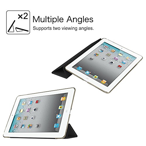 Fintie iPad 2 / 3 / 4 Hülle Case – Ultra Slim Superleicht Schutzhülle mit Lichtdurchlässig Rückseite Abdeckung Smart Cover Tasche mit Auto Schlaf / Wach und Standfunktion für Apple iPad 2 / iPad 3 / iPad 4 Retina Tablet, Schwarz - 6