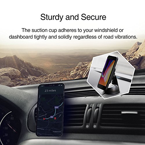 Handyhalterung kabelloses Laden - PITAKA Magnet Wireless Charging Windschutzscheibe Autohalterung [Saugnapf Magmount Qi] 360 Grad Rotation Handyhalter mit Saugnapf fÃ¼r Qi Smartphones