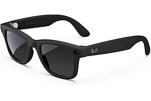 Meta Ray-Ban Smart Glasses, Wayfarer, Matte Black/Polarised Gradient Graphite, Regular