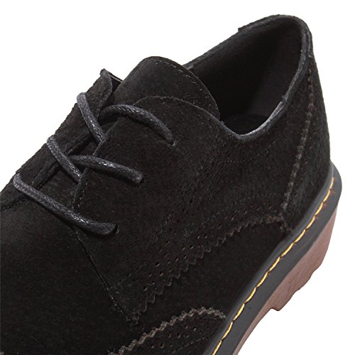 Smilun Damen Brogue Schnürschuhe Debby Klassische Schnürhalbschuhe Schuhe Rund Toe - 4
