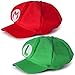 Price comparison product image Katara 1659 Super Mario and Luigi Hats, Unisex Costume Caps For Adults Or Children, For Video Games Cosplay