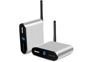 MEASY AV530 Émetteur/récepteur Audio Vidéo SDTV sans Fil 5,8 GHz 8 Groupes de Chaînes, Signal Jusqu'à 300m(Interface RCA, Pas Interface HDMI) (AV530)