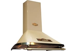 Kaiser Empire A 6315 ElfEm Exklusive Designer Retro Dunstabzugshaube 60 cm Elfenbein • Kamin Wandhaube Energieklasse A • Abzugshaube Abluft/Umluft • 910m³/h Wandmontage Haube Inkl. Aktivkohlefilter
