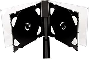 DRAGONTRADING CD DVD 5 Way Jewel Cases 25mm for 5 Disc with Black Tray 10 /Pack by Dragon Trading®