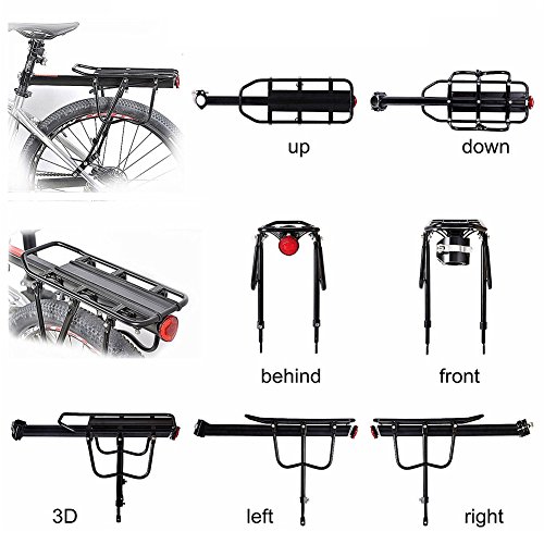 MAIKEHIGH Einstellbare Träger Fahrrad Gepäckträger Fahrradzubehör Ausrüstung Ständer Reitstock Fahrradträger Racks mit Reflektor - 4