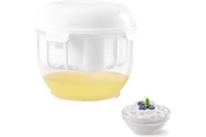 lomonmen Colino per Yogurt Greco Colino Acciaio Inox Maglia Fine Yogurtiera per Yogurt Greco da 3000ML Colino per Latte di Soia Colino per Latte Colino per Yogurt(rotondo bianco)