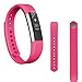 Produktbild Hunpta Weiche Silikon Uhrenarmband Armband für Fitbit Alta Smart Watch und HD Schutzfolie (Hot Red)