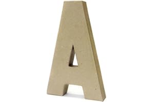 CRAFTY CROCODILES Papier Paper Mache Large Letters 20.5cm - Cardboard Craft (A)