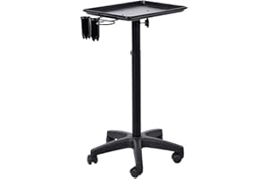 COCOARM Adjustable Trolley Instrument Tray, Hairdressing Instrument Tray Aluminum Beauty Tools Hairdressing Instrument Trolley for Hairdresser, Barber Shop, Salon