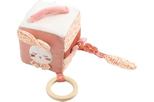 Sauthon Cube d'activité bébé Collection Esmée | Jeux d'eveil & de développement | Cadeau Naissance
