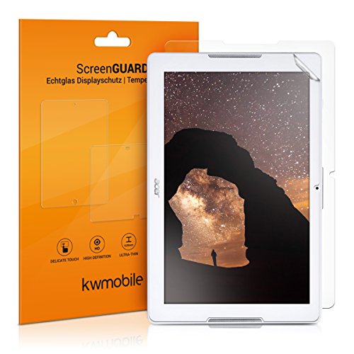 2x kwmobile Folie für Acer Iconia One 10 (B3-A30) - klare Tablet Displayschutzfolie Crystal Clear Displayschutz kristallklar Displayfolie Schutzfolie