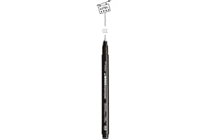 Tombow Fineliner MONO drawing pen, larghezza tratto 02 (circa 0,30 mm), inchiostro pigmentato, resistente all'acqua e alla luce, per schizzi, illustrare e disegnare, nero, WS-EFL-H-02
