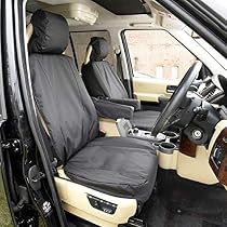 North American Custom Covers LR4 Land Rover Front Seat Covers – Pair, Black Poly-Cotton, Custom Fit 2009-2016