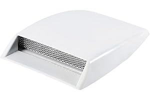 Majatou Bonnet Vent Sticker,Car Decorative Air Flow Intake,1x Universal Car Decorative Air Intake Hood Bonnet Vent Hood White
