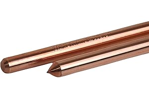 KLK ELECTRO MATERIALES KLK - Pica Toma De Tiera Lisa De 2 Metros De Longitud (2000 x 15 mm). Fabricada Según Normal UNE 202006. Recubrimiento De Cobre De 100 Micras. Jabalina Toma Tierra Modelo 2-UNE202006 142.