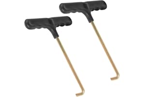 FURNRUBDEN NA 2PCS T-Hook Trampoline Spring Pull Tool Tent Peg Puller for Jumping Trampoline Spring Installation Disassembling