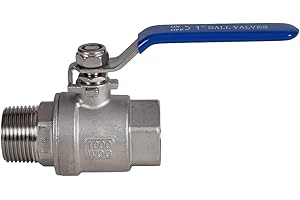 JIVTO Stainless Steel Ball Valve 1 Inch BSP,Male to Female, Full Port Valve for Gas, Oil, Liquid, Water.