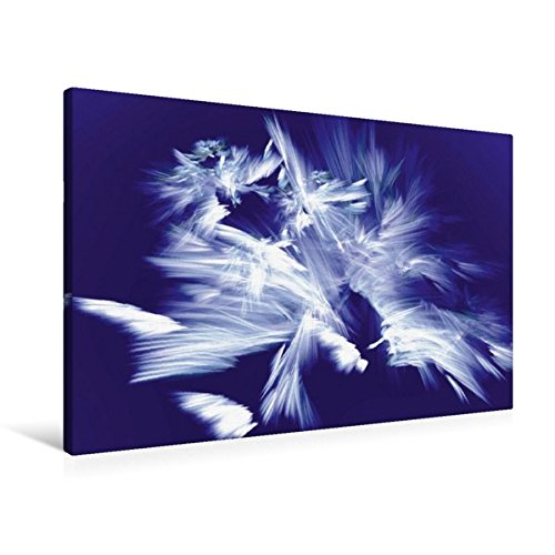 Premium Textil-Leinwand 90 cm x 60 cm quer, Eiskristall | Wandbild, Bild auf Keilrahmen, Fertigbild auf echter Leinwand, Leinwanddruck (CALVENDO Kunst)