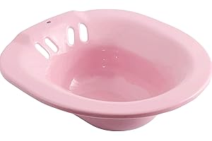 DMSELL Sitz Bath for Toilet,Seat Sitz Bath Basin for,Pregnant Women,Postpartum Care, Fits Universal Toilets and Commode Chair.（Pink)