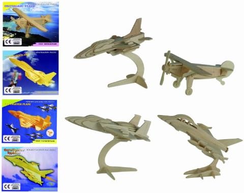 Create Your Own - Fighter Plane 3D Wooden Air Planes Puzzle - Boys Boy Children Kids Child Great Toys &amp; Games Xmas Christmas Stocking Filler Gift Present Fun Toys &amp; Games Idea Age 5+ - One Supplied