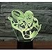 Produktbild KAIYED Dekorative Tischlampe Spielen Sie Rugby American Football Mit 7 Farben Licht Für Heimtextilien Lampe Amazing Visualization Optical