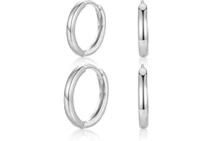 MASOP Ohrringe Silber,Creolen Silber 925 Stecker 8/10/12mm Damen Frauen Mädchen Herren
