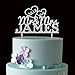 Produktbild KISKISTONITE Tortenaufsatz Love Forever Mr & Mrs Custom Anniversary Verlobung Hochzeit Gastgeschenke Party Kuchen Dekorieren Supplies Brautparty Geschenk Silber