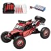 Produktbild Virhuck V01 1:12 4WD Hochgeschwindigkeits-RC-Auto mit Metallschale, 2.4GHz Off-Road Wüsten Truck RTR, 1500mAh, 80-100M Fernabstand, 40km/h Buggy, mit Reparaturwerkzeuge - Rot