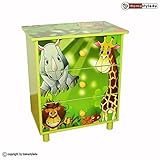 Homestyle4u Kinderkommode Kinderschrank Kinder Schrank Regal Dschungel +Schubladen grün - 5