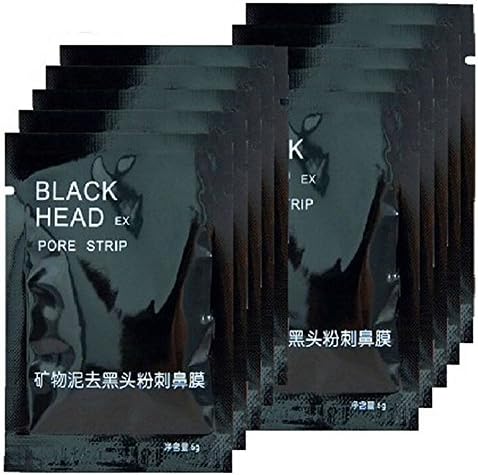 10 Pcs Mineral Mud Nose Blackhead Pore Cleaning Cleaner Removal Membranes Strips Blackheads Spots Acne Peel Off Mask Spar Set Face Mask