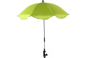 TGUS Sonnenschirm für Kinderwagen, universeller UV-Schutz, verstellbarer flexibler Arm, für Kinderwagen, Buggy und Buggy (grün)