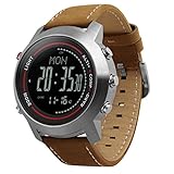 Herren-intelligente Klettern Watch,Multi-funktions Sport Digital Elektronische Höhe Led 100 m wasserdicht Dualzeit Luftdruck Temperatur Fashion armbanduhr-B