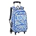 Produktbild RMXMY Trolley Tasche große Kapazität Gymnasiasten Junior Gymnasiasten 3-4-5-6 Klasse 9 Jungen ziehen Hand ziehen (Farbe : Blau, größe : Two Rounds)
