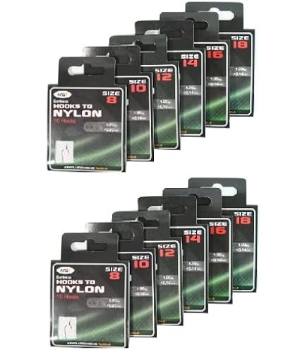 Fishing Hooks to Nylon x 60 With Loops Barbless Coarse Match Carp 10 Each Size Sports & Outdoors