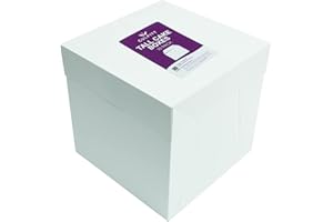 Culpitt 10" White Tall Cake Boxes, Pack Of 10, 254 X 254 X 254mm (10 X 10 X 10''), Ideal for Transporting Celebration, Wedding, Tall, Decorated Birthday Cakes