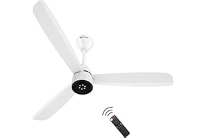 atomberg Renesa Enzel 1200mm BLDC Ceiling Fan with Remote | 5 star | Advance Air+ Technology | LED Speed Indicator | Low Noise | Sleek Design | Power Saving | 3 Year Warranty | Gloss White