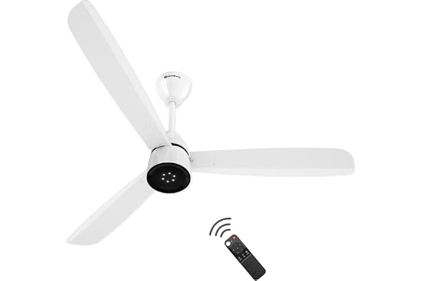 atomberg Renesa Enzel 1200mm BLDC Ceiling Fan with Remote Control BEE 5 star Rated Energy Efficient Ceiling Fan High Air Delivery with LED Indicators 3 Year Warranty (Gloss White)